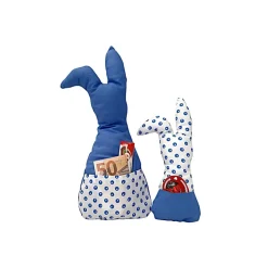 Deko Hasen im 2er Set, Stoffhasen, Osterhasen mit Tasche