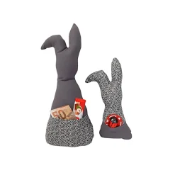 Deko Hasen im 2er Set, Stoffhasen, Osterhasen mit Tasche