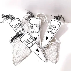 Deko Karotte aus Stoff, bestickt, Ostermöhre, eine Möhre