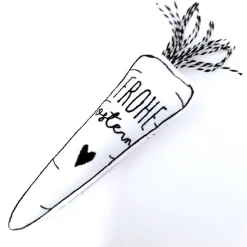 Deko Karotte aus Stoff, bestickt, Ostermöhre, eine Möhre