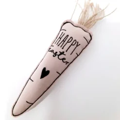 Deko Karotte aus Stoff, bestickt, Ostermöhre, eine Möhre