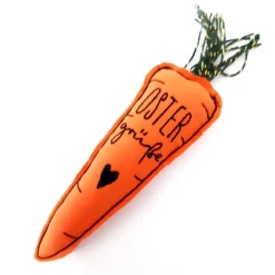 Deko Karotte aus Stoff, bestickt, Ostermöhre, eine Möhre