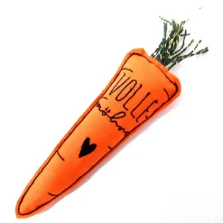 Deko Karotte aus Stoff, bestickt, Ostermöhre, eine Möhre