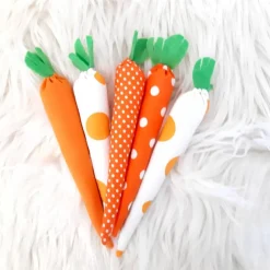 Deko Karotten aus Stoff, 5 Stoff Karotten, Osterdeko, Frühlingsdeko