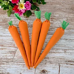 Deko Karotten aus Stoff, 5 Stoff Karotten, Osterdeko, Frühlingsdeko
