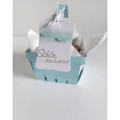 Deko Körbchen zur Tauffeier, Tischdeko