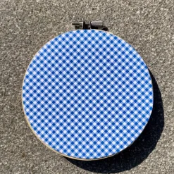 Deko Stickrahmen Hase blau