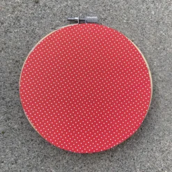 Deko Stickrahmen Hase rot