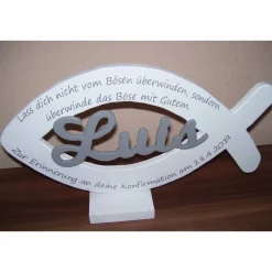 Deko zur  Taufe, Konfirmation, Hochzeit Fisch XXL