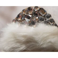 Deko-Ei elegant originell weiß Glitzersteine Spitze