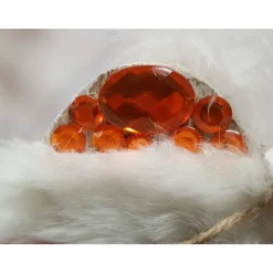 Deko-Ei orange Glitzersteine Holz zum Stellen