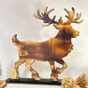 Deko-Figur Hirsch M1, geflammt, Weihnachtsdekoration aus Holz
