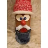 Dekofigur JEANS-OPA Weihnachtswichtel witzige Upcyclingfigur aus Glasflasche m. handgestricktem Mützchen