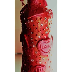 Dekoflasche Geldgeschenk MODE Upcycling Flasche Geschenk Frauengeschenk zu Muttertag Geburtstag Valentinstag