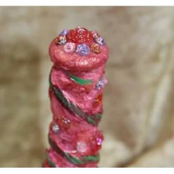 Dekoflasche HERZ & ROSEN Upcycling Flasche Flaschenkunst Dekoration Collage Kunst Malerei handgearbeitetes Unikat