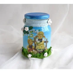 Dekoglas mit Hummelmotiv