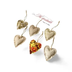 Dekoherz Herzanhänger Boho-Style beige braun DIY