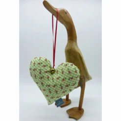 Dekoherz 'Ruth' aus Trachtenstoff mit Rosenknospen