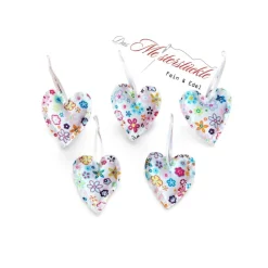 Dekoherzchen Set Herzanhänger Stoffherz