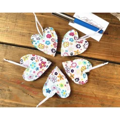 Dekoherzchen Set Herzanhänger Stoffherz