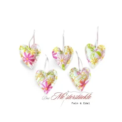 Dekoherzchen Set Stoffherz handgefertigt Streudeko