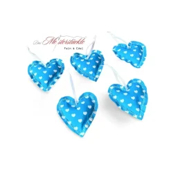 Dekoherzchen Set Streudeko türkis Herzanhänger