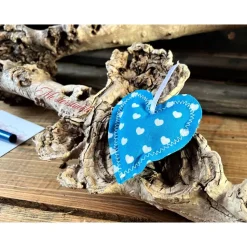 Dekoherzchen Set Streudeko türkis Herzanhänger