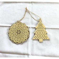 Dekohänger 2er Set für Weihnachten aus Holz von Hobbyhaus