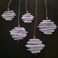 Dekohänger Wandschmuck Weihnachtskugel Treibholz shabby weiß kupfer verschiedene Sets