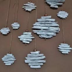 Dekohänger Wandschmuck Weihnachtskugel Treibholz shabby weiß kupfer verschiedene Sets