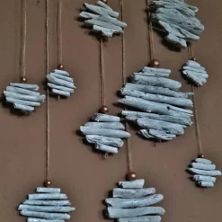 Dekohänger Wandschmuck Weihnachtskugel Treibholz shabby weiß kupfer verschiedene Sets