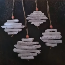 Dekohänger Wandschmuck Weihnachtskugel Treibholz shabby weiß kupfer verschiedene Sets