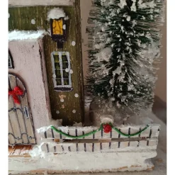 Deko-Holz-Winterhaus, handbemalt