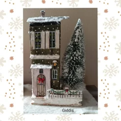 Deko-Holz-Winterhaus, handbemalt