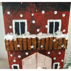 Deko-Holz-Winterhäuser, handbemalt