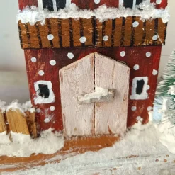 Deko-Holz-Winterhäuser, handbemalt