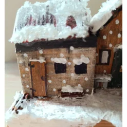 Deko-Holz-Winterhäuser, handbemalt