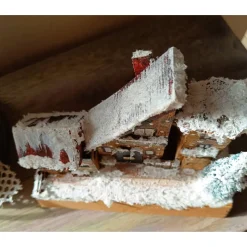 Deko-Holz-Winterhäuser, handbemalt