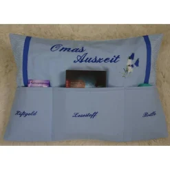Dekokissen, Sofakissen, Namenskissen, Kuschelkissen mit Aufbewahrung, bestickt, personalisiert