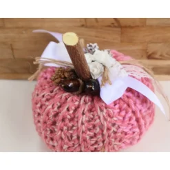 Dekokürbis gehäkelt Wohndekoration Herbstdeko Tischdeko