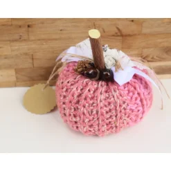 Dekokürbis gehäkelt Wohndekoration Herbstdeko Tischdeko