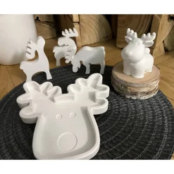 Dekoration Dekotablett Figur Rentier Elche Geschenk Weihnachten Weihnachtsdekoration Deko Raysin Adventszeit Advent