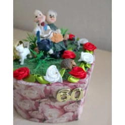 Dekoration Geldgeschenk Diamantene Hochzeit – Geschenkbox zur 60-jährigen Ehe mit Gedicht