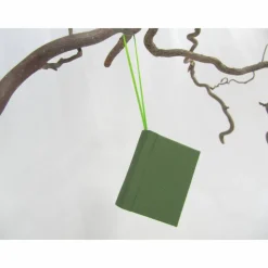 Dekoration Minibuch, grün saftgrün, Mini-Notizbuch, handgefertigt