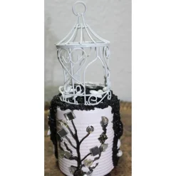 Dekoration VOGELKÄFIG Betonobjekt Dose Raumdekoration Tischdekoration Betondeko Briefbeschwerer Geldgeschenk