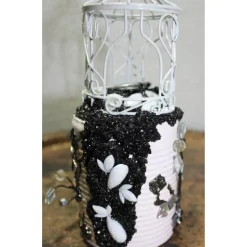 Dekoration VOGELKÄFIG Betonobjekt Dose Raumdekoration Tischdekoration Betondeko Briefbeschwerer Geldgeschenk