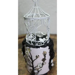 Dekoration VOGELKÄFIG Betonobjekt Dose Raumdekoration Tischdekoration Betondeko Briefbeschwerer Geldgeschenk