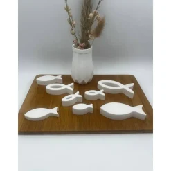 Dekoration zur Taufe , Konfirmation, Firmung, Kommunion , Fische zur Dekoration , Tisch Dekoration , Raysin 200 ,