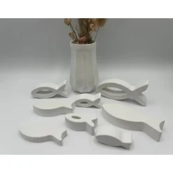 Dekoration zur Taufe , Konfirmation, Firmung, Kommunion , Fische zur Dekoration , Tisch Dekoration , Raysin 200 ,