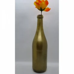 Dekorative Flasche in Kupfer mit Glitzereffekt. Perfekte Tischdekoration für die nächste Feier.